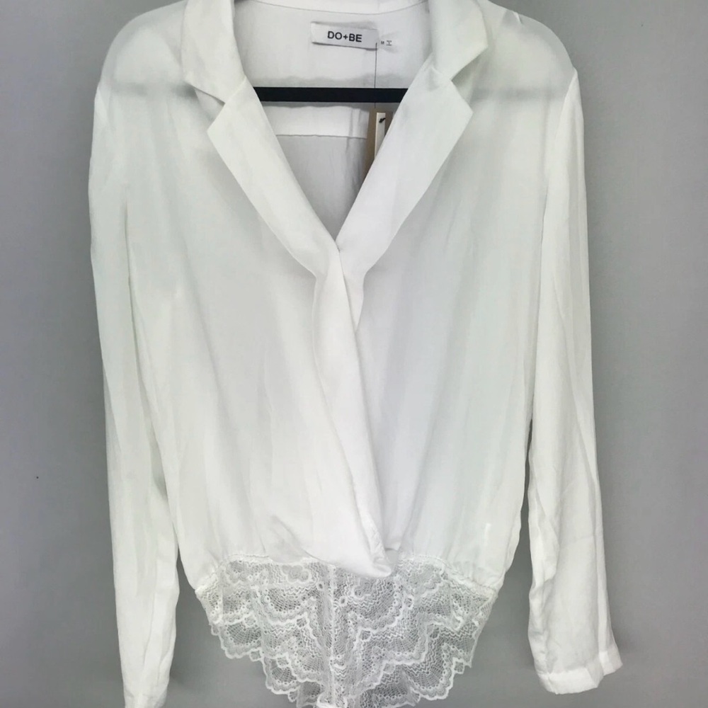 DO+BE - Women's Long Sleeves Bodysuit - White - M